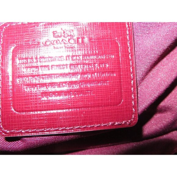 Coach 2014 Peyton Oxblood Saffiano Leather Chain Tote with expandable sides - Picture 8 of 14